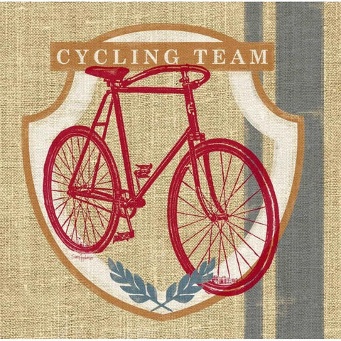 Cycling Team Black Modern Wood Framed Art Print with Double Matting by Appleman, Sam