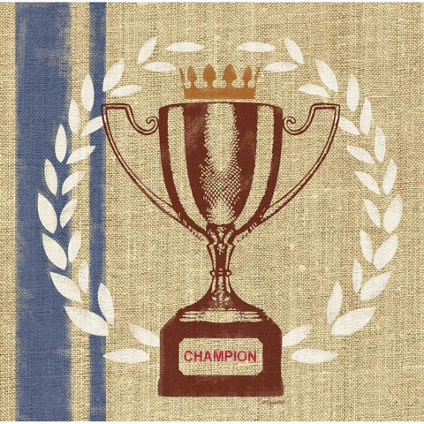 Champion Cup Black Modern Wood Framed Art Print by Appleman, Sam