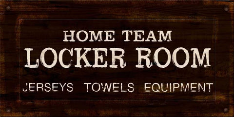 Vintage Locker Room Black Ornate Wood Framed Art Print with Double Matting by Appleman, Sam