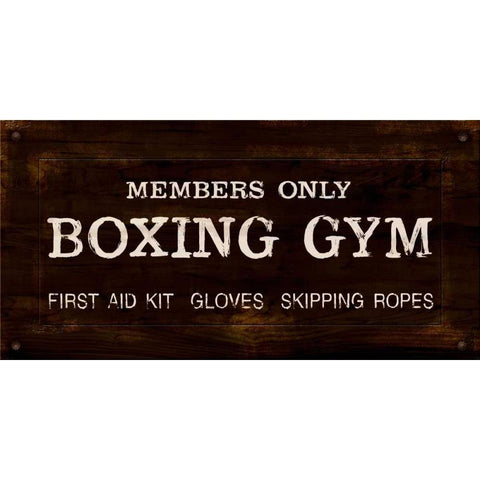 Vintage Boxing Gym Gold Ornate Wood Framed Art Print with Double Matting by Appleman, Sam