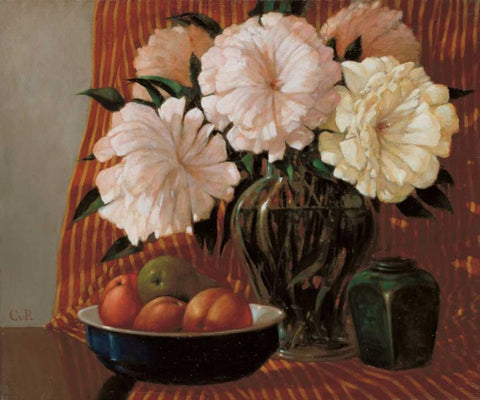 Stillife  White Modern Wood Framed Art Print with Double Matting by van Rooijen, Carel