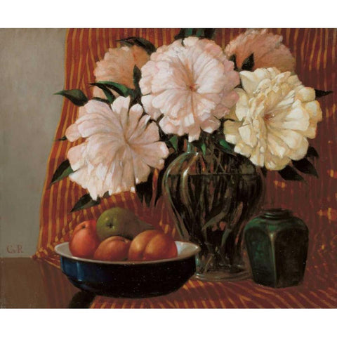 Stillife  White Modern Wood Framed Art Print by van Rooijen, Carel
