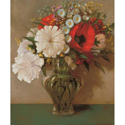 Stillife  White Modern Wood Framed Art Print by van Rooijen, Carel