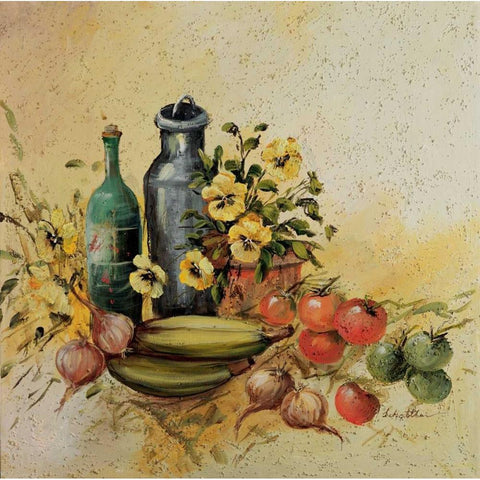 Mediterranean comp. I White Modern Wood Framed Art Print by Schottler, Katharina