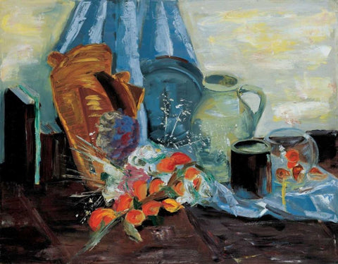Still life II White Modern Wood Framed Art Print with Double Matting by Cruysberg, Marijke