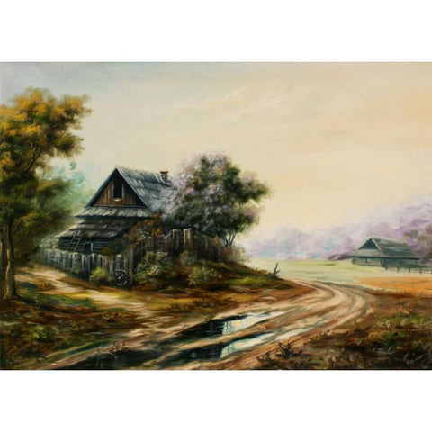 Zabroshunij Danik White Modern Wood Framed Art Print by Vlagyislav, Najgyonov
