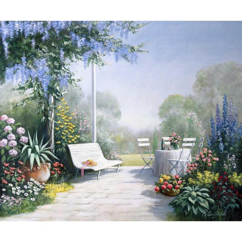 Summer silence White Modern Wood Framed Art Print by Motz, Peter