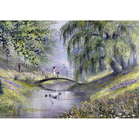 Surrounded by nature White Modern Wood Framed Art Print by Withaar, Reint