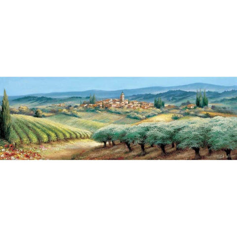 Provence I White Modern Wood Framed Art Print by Withaar, Reint