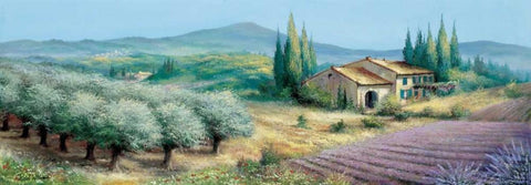 Provence II Black Ornate Wood Framed Art Print with Double Matting by Withaar, Reint