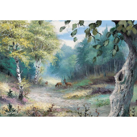 Wonderful world White Modern Wood Framed Art Print by Withaar, Reint