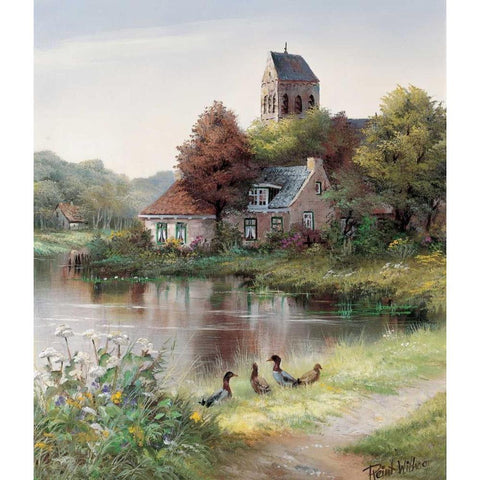 Lovely day White Modern Wood Framed Art Print by Withaar, Reint