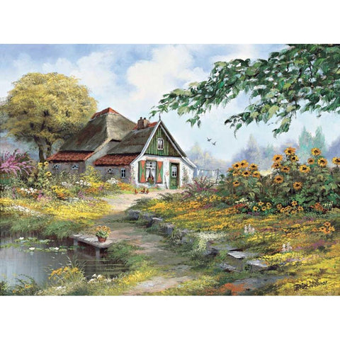Charming farmhouse White Modern Wood Framed Art Print by Withaar, Reint