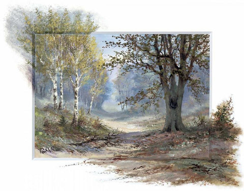 Forest creation White Modern Wood Framed Art Print with Double Matting by Withaar, Reint