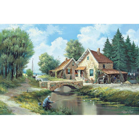 Our daily life Gold Ornate Wood Framed Art Print with Double Matting by Withaar, Reint