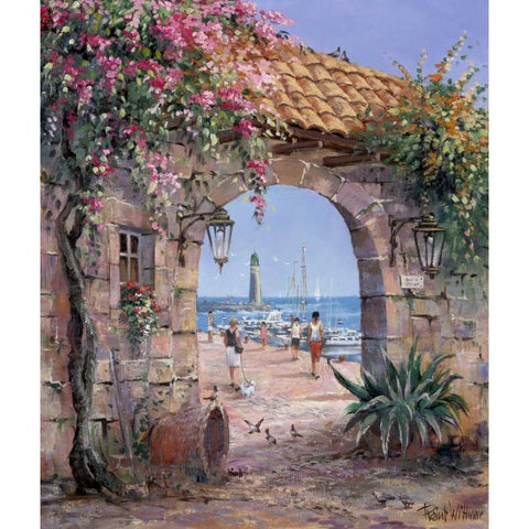 Beach Gold Ornate Wood Framed Art Print with Double Matting by Withaar, Reint