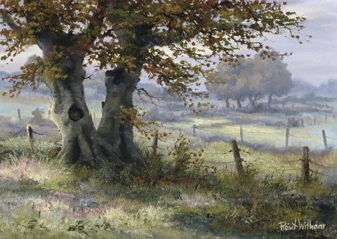 Classic tense Black Ornate Wood Framed Art Print with Double Matting by Withaar, Reint