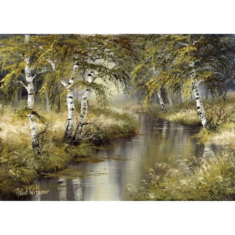 Forest creation Gold Ornate Wood Framed Art Print with Double Matting by Withaar, Reint