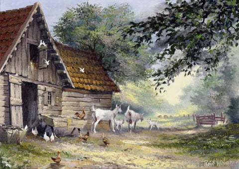 Tradionally White Modern Wood Framed Art Print with Double Matting by Withaar, Reint