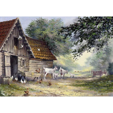 Tradionally Black Modern Wood Framed Art Print by Withaar, Reint