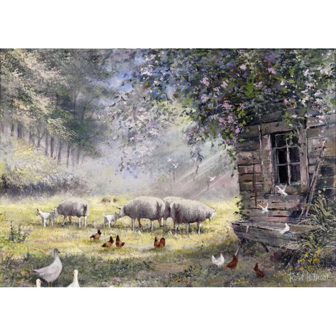 Tradionally II Black Modern Wood Framed Art Print by Withaar, Reint