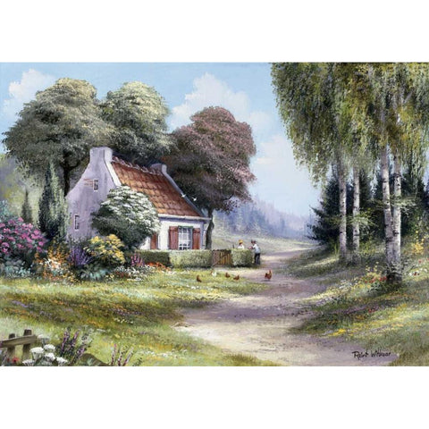 Sandway I Black Modern Wood Framed Art Print with Double Matting by Withaar, Reint