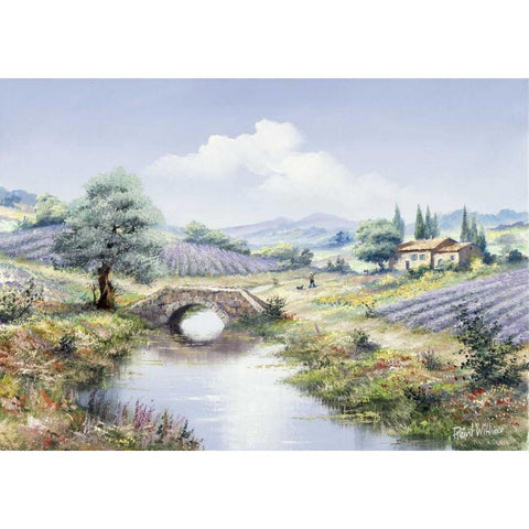 To the lake Gold Ornate Wood Framed Art Print with Double Matting by Withaar, Reint