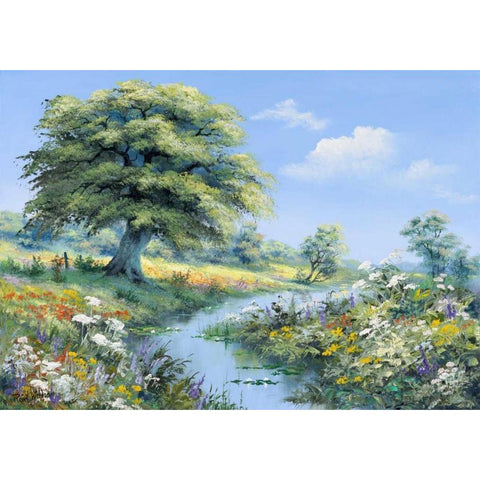 Reints Nature White Modern Wood Framed Art Print by Withaar, Reint
