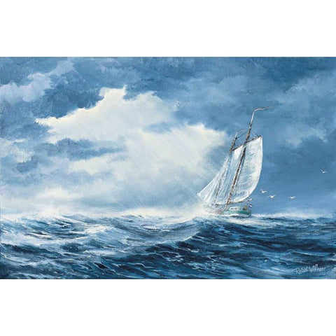 Sailing Gold Ornate Wood Framed Art Print with Double Matting by Withaar, Reint