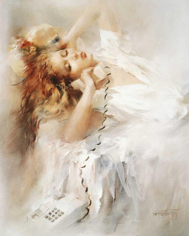 Hopeful Black Ornate Wood Framed Art Print with Double Matting by Haenraets, Willem