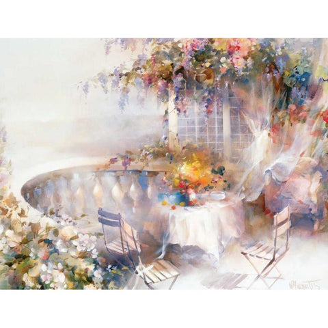 Serenade Gold Ornate Wood Framed Art Print with Double Matting by Haenraets, Willem