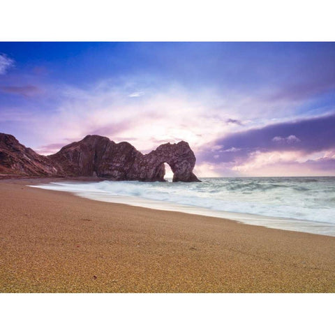 Tranquil beach Black Modern Wood Framed Art Print by Frank, Assaf
