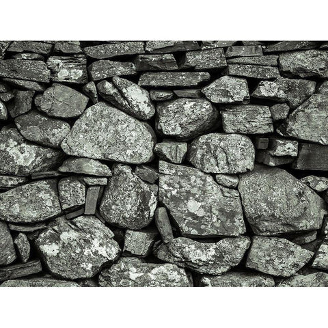 Stone wall Black Modern Wood Framed Art Print by Frank, Assaf