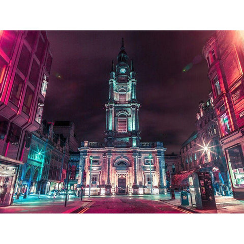 St Georges Tron church in Glasgow Black Modern Wood Framed Art Print by Frank, Assaf