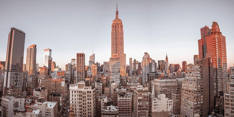 Empire State Building-NYC Black Ornate Wood Framed Art Print with Double Matting by Frank, Assaf