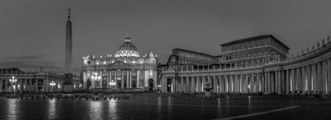 St. Peters Square at the Vatican City, Rome, Italy Black Ornate Wood Framed Art Print with Double Matting by Frank, Assaf