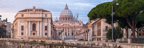 St. Peters Basilica, Rome, Italy Black Ornate Wood Framed Art Print with Double Matting by Frank, Assaf