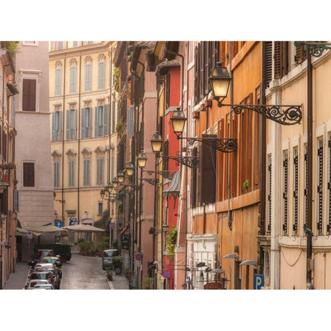 Old buildings in city of Rome, Italy Black Modern Wood Framed Art Print with Double Matting by Frank, Assaf