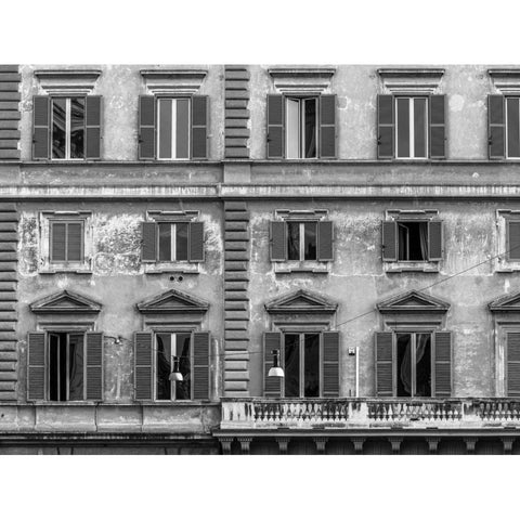 Old buildings in city of Rome, Italy Black Modern Wood Framed Art Print with Double Matting by Frank, Assaf