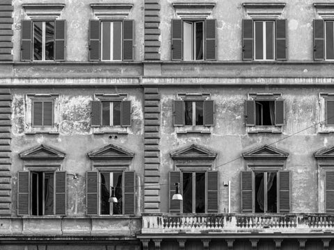 Old buildings in city of Rome, Italy Black Ornate Wood Framed Art Print with Double Matting by Frank, Assaf