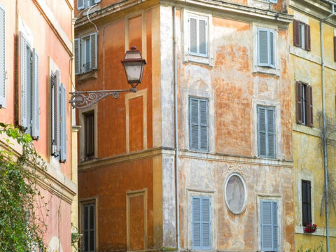 Old buildings in city of Rome, Italy White Modern Wood Framed Art Print with Double Matting by Frank, Assaf