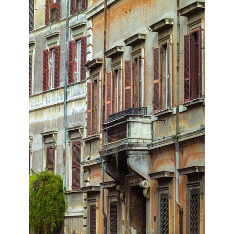 Old building in city of Rome, Italy Black Modern Wood Framed Art Print with Double Matting by Frank, Assaf
