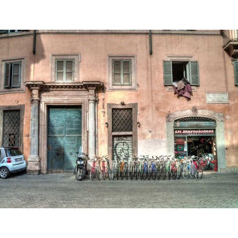 Old building in city of Rome, Italy Black Modern Wood Framed Art Print with Double Matting by Frank, Assaf