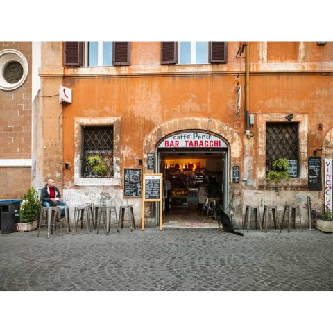Old building in city of Rome, Italy Gold Ornate Wood Framed Art Print with Double Matting by Frank, Assaf