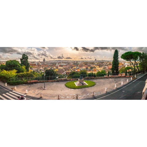 Overview of Vatican city, Rome, Italy Black Modern Wood Framed Art Print with Double Matting by Frank, Assaf