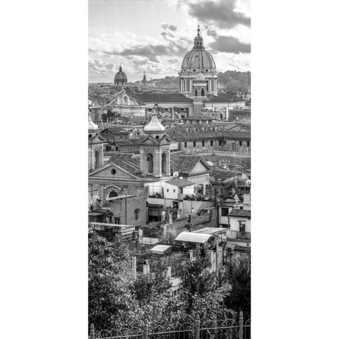 Vatican city with St. Peters Basilica, Rome, Italy Black Modern Wood Framed Art Print with Double Matting by Frank, Assaf
