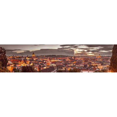 Vatican city with St. Peters Basilica, Rome, Italy Black Modern Wood Framed Art Print with Double Matting by Frank, Assaf