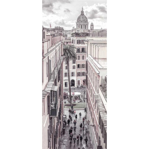 Vatican city with St. Peters Basilica, Rome, Italy Black Modern Wood Framed Art Print with Double Matting by Frank, Assaf