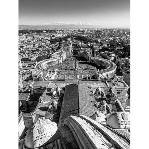 St. Peters Basilica, Rome, Italy Black Modern Wood Framed Art Print with Double Matting by Frank, Assaf