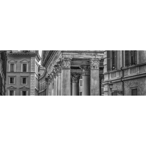 Old buildings in city of Rome Black Modern Wood Framed Art Print with Double Matting by Frank, Assaf